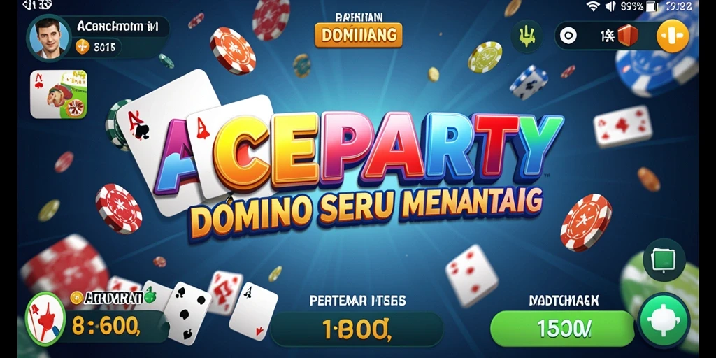 Screenshot gameplay ACEPARTY yang menampilkan aksi seru permainan Domino.