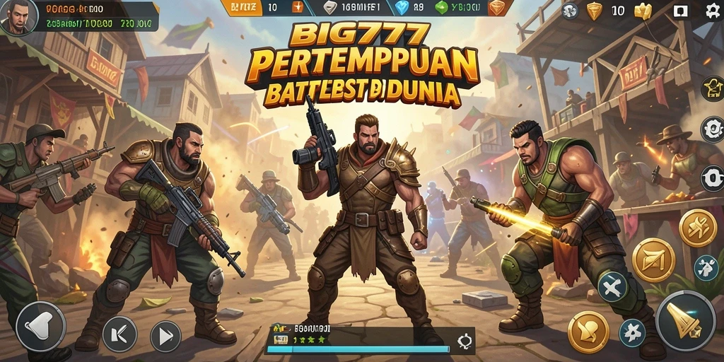 Tampilan aksi seru gameplay Battle Royale di BIG777.