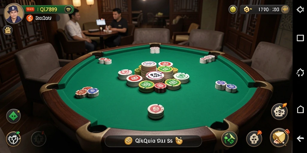 Screenshot gameplay LI789 yang menampilkan keseruan permainan QiuQiu.