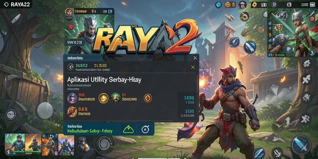 Tampilan utama RAYA22 yang menunjukkan berbagai fitur Utility.
