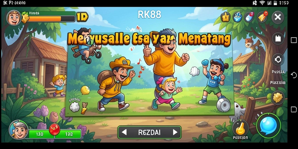 Screenshot gameplay RK88 menampilkan potongan puzzle yang menarik.