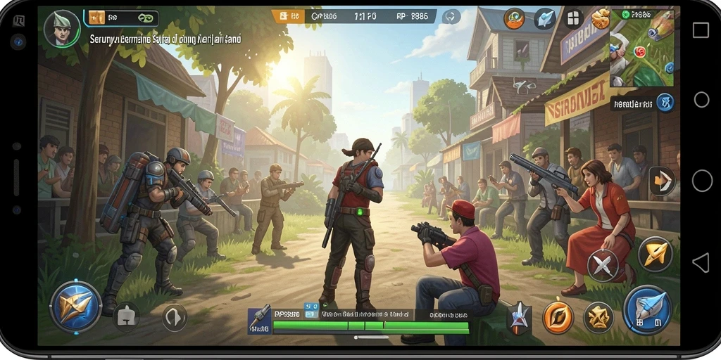Tampilan gameplay menarik dari RP886 yang penuh warna.