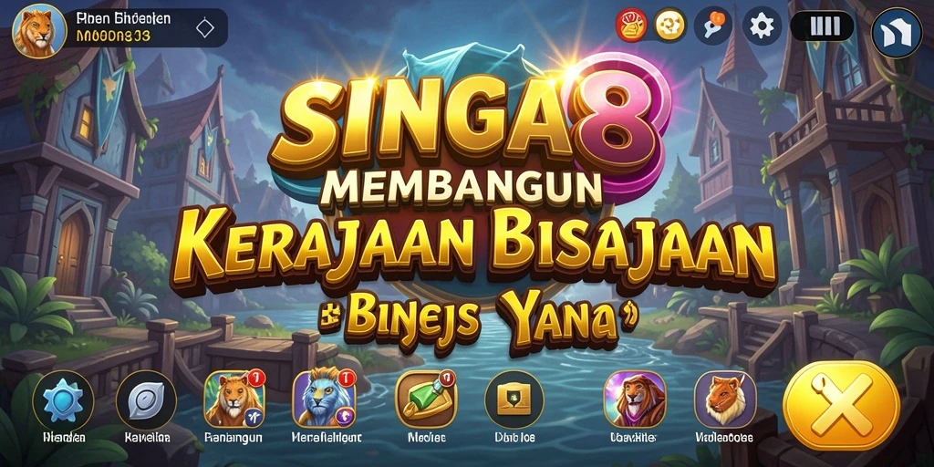 Screenshot gameplay SINGA8 yang menunjukkan strategi bisnis yang menarik.
