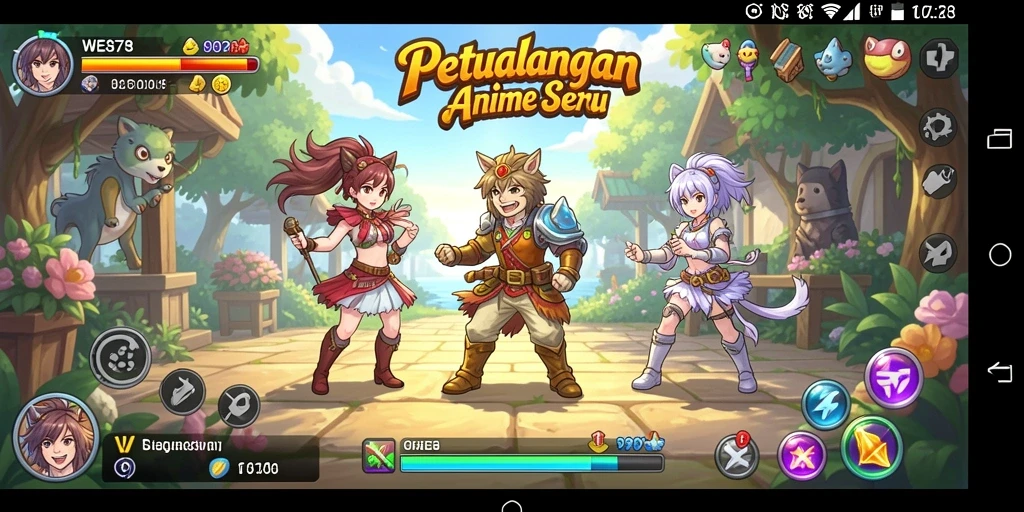 Tampilan menarik dari gameplay WE878 dengan karakter anime.